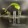 3 test tubes connected low-seat vase